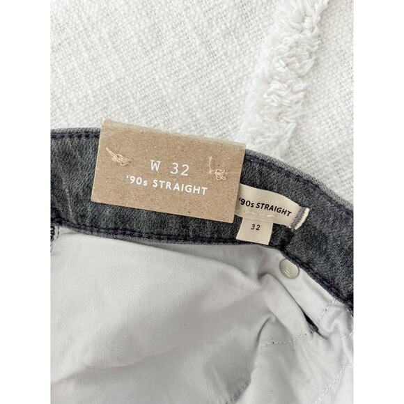 Madewell | NWT | The '90s Straight Jean Burwick Wash Cross-Tab Edition | Sz 32 - Picture 10 of 12